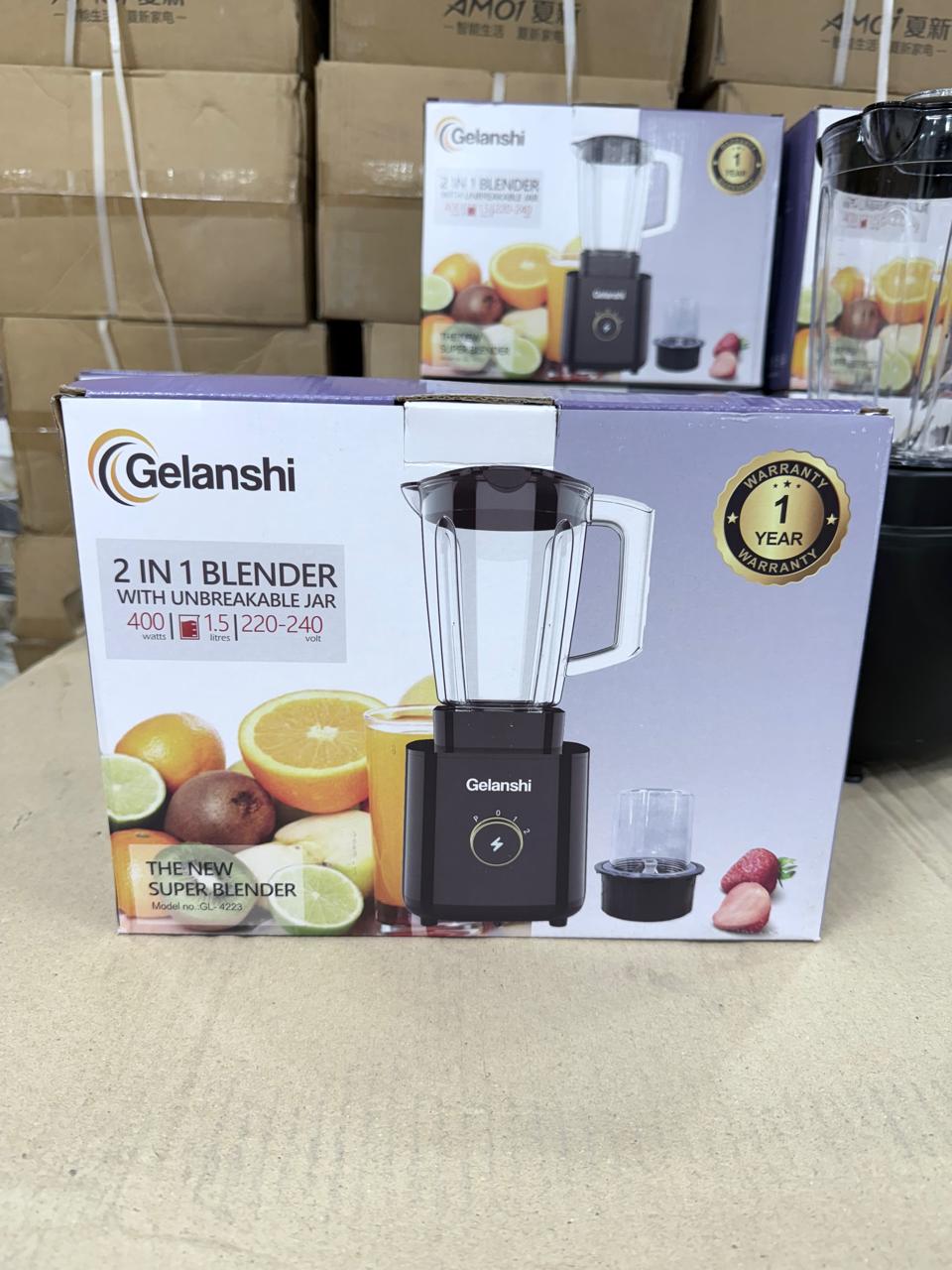 Gelanshi 2&1 blander Juicers restock 1.7 Liter  Size 1.7 Liter capacity jug
